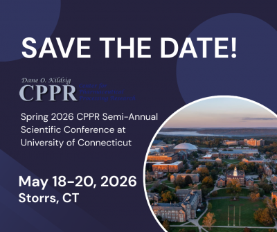 Save the date. Spring 2026 CPPR Semi-Annual Scientific Conference to be held at University of Connecticut. May 18-20, 2026 in Storrs, CT.